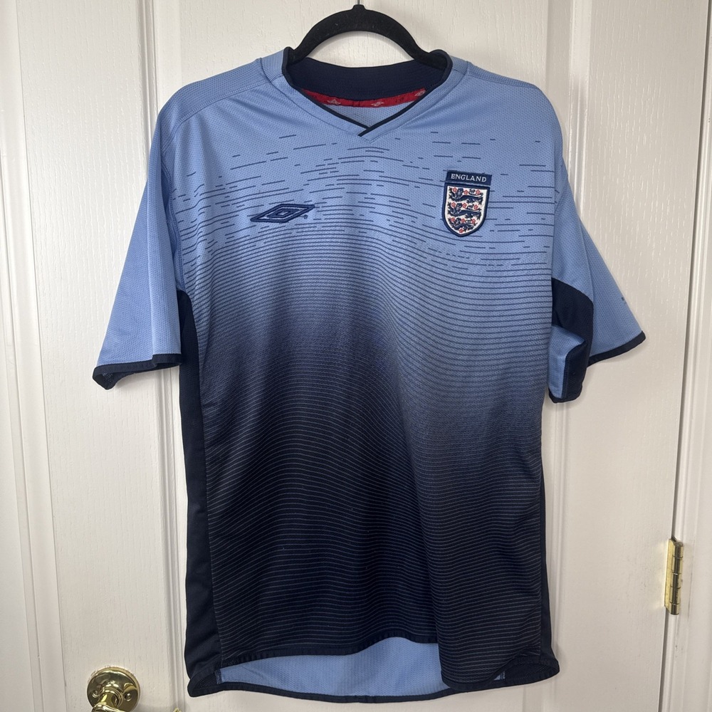 Umbro England National Team Premier Pro Training Jersey Light Blue Three Lions